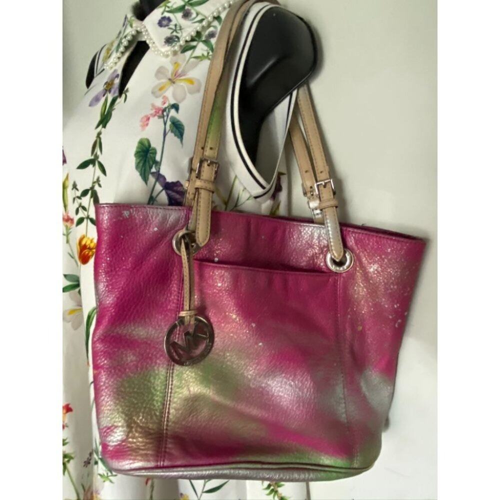 Michael Kors Leather Bag Customized Pink Gold - Picture 7 of 13